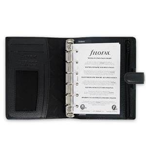 Filofax Finsbury Black Pocket Organiser